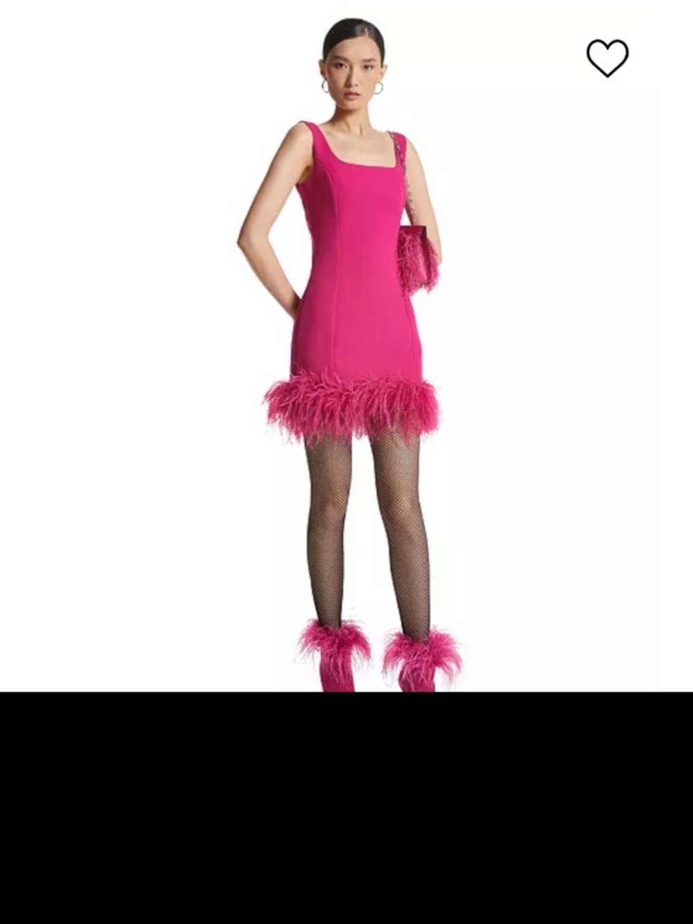 MICHAEL Michael Kors Fuchsia Feather-Trim Mini Dress